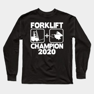 Forklift Racing Champion Logistic Forklifts Fork Warehouse Long Sleeve T-Shirt